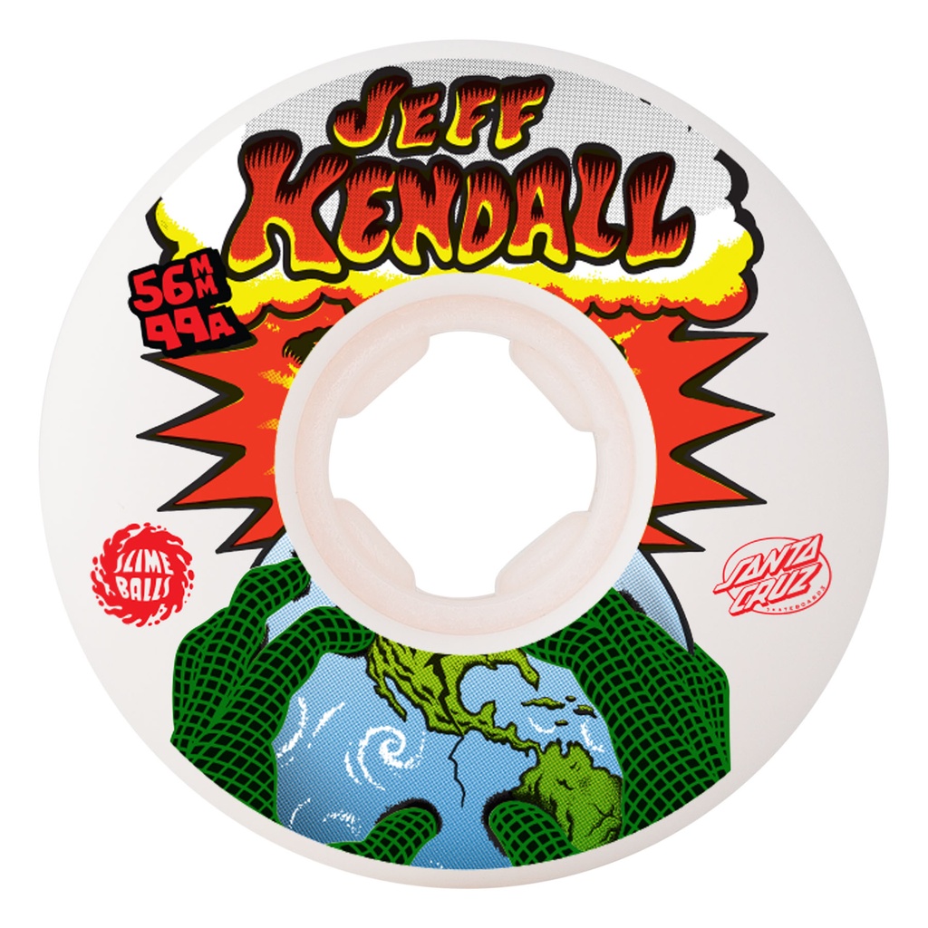 56mm Kendall End Of The World Reissue Chubbies White 99a Slime Balls Wheels