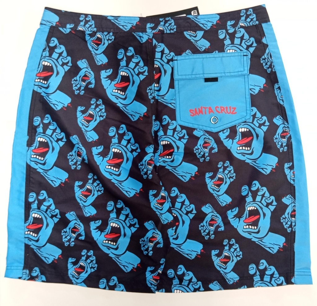 Boardshort Screaming Blue Hands All Over Black