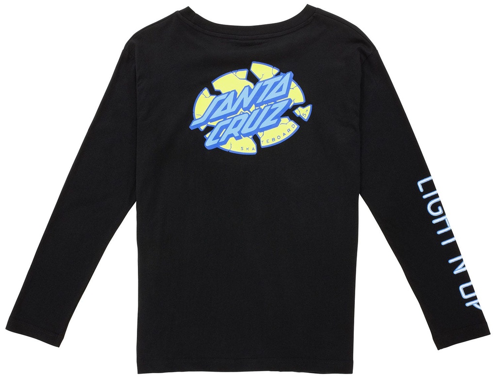 TEE L/S LIGHT'N UP BLACK