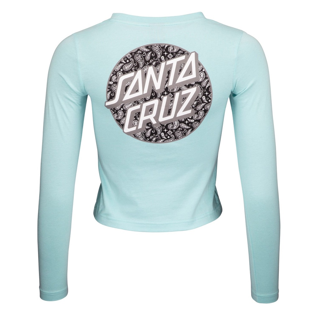 TEE L/S SCREAMING PAISLEY DOT SEA BLUE