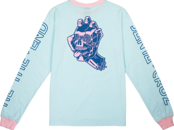 TEE L/S SCREAMING SKULL SKY
