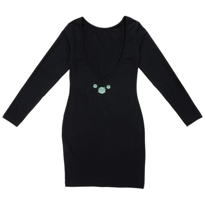 DRESS ROSE DOT BLACK