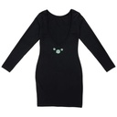 DRESS ROSE DOT BLACK
