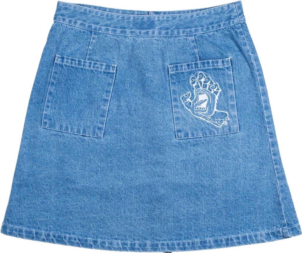 SKIRT SCREAMING HAND LIGHT DENIM