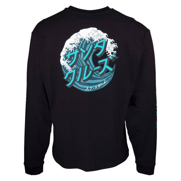 TEE L/S JAPANESE WAVE DOT BLACK