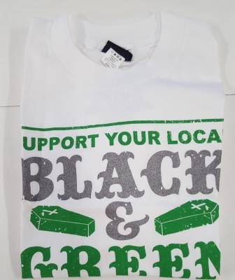 [441519A400S] T-Shirt Black & Green