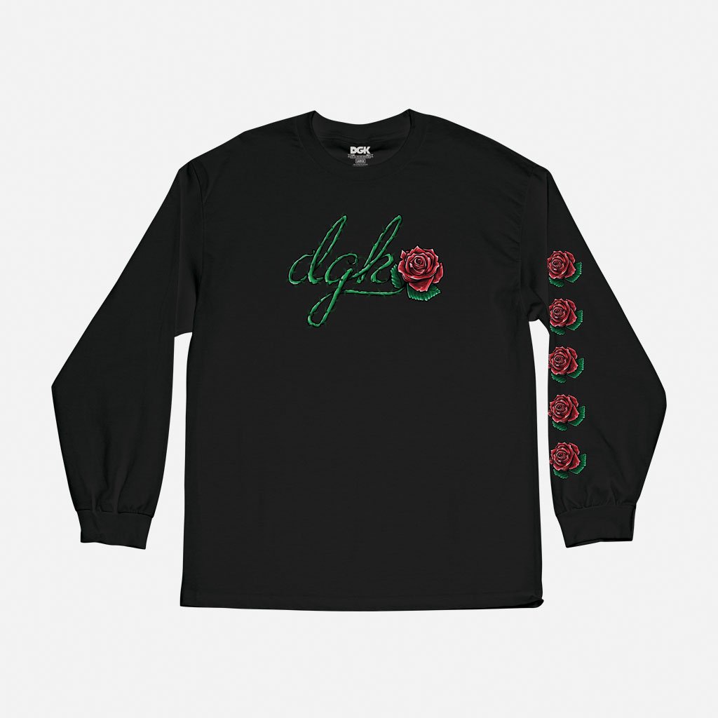 [8DF1802500L] TEE L/S BLOOM (Black)