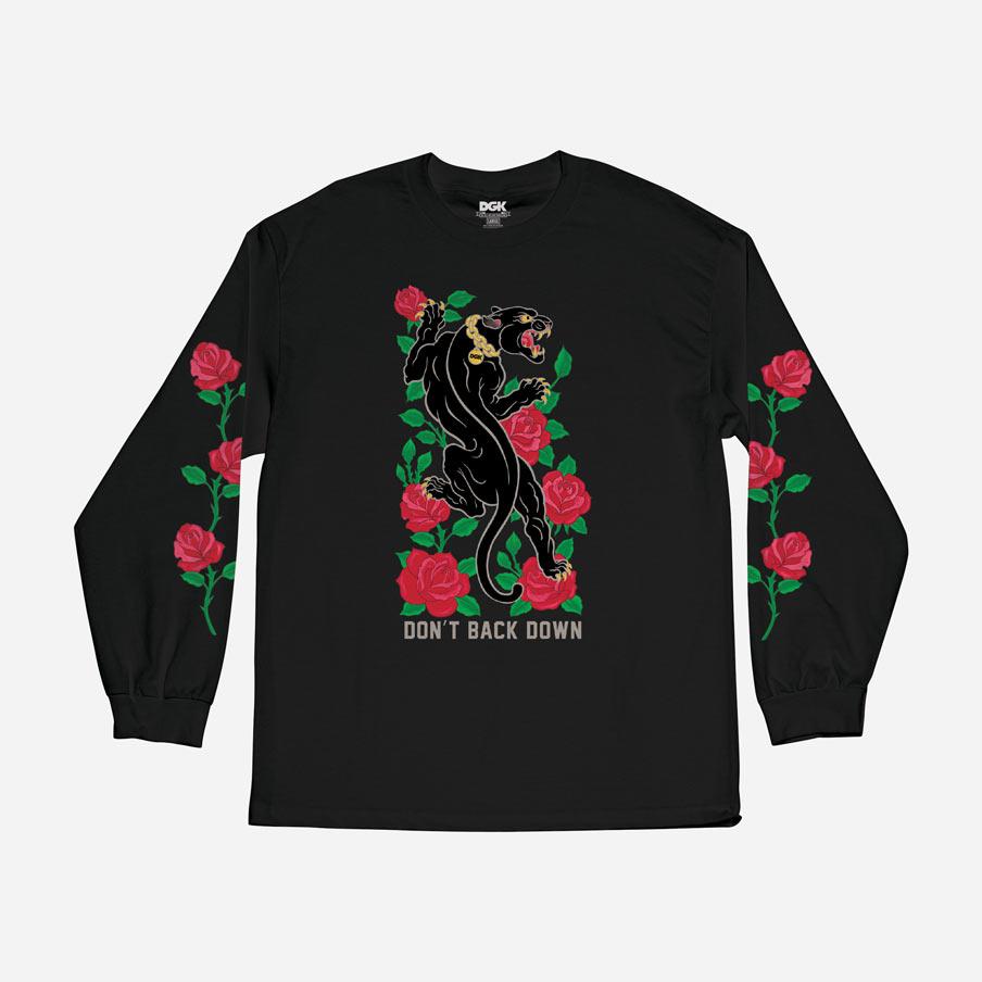 TEE L/S DON'T BACK DOWN (S, Black)