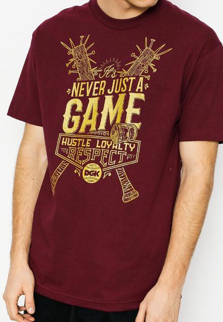 [8DGK023000S] TEE GAME (S, BURGUNDY)