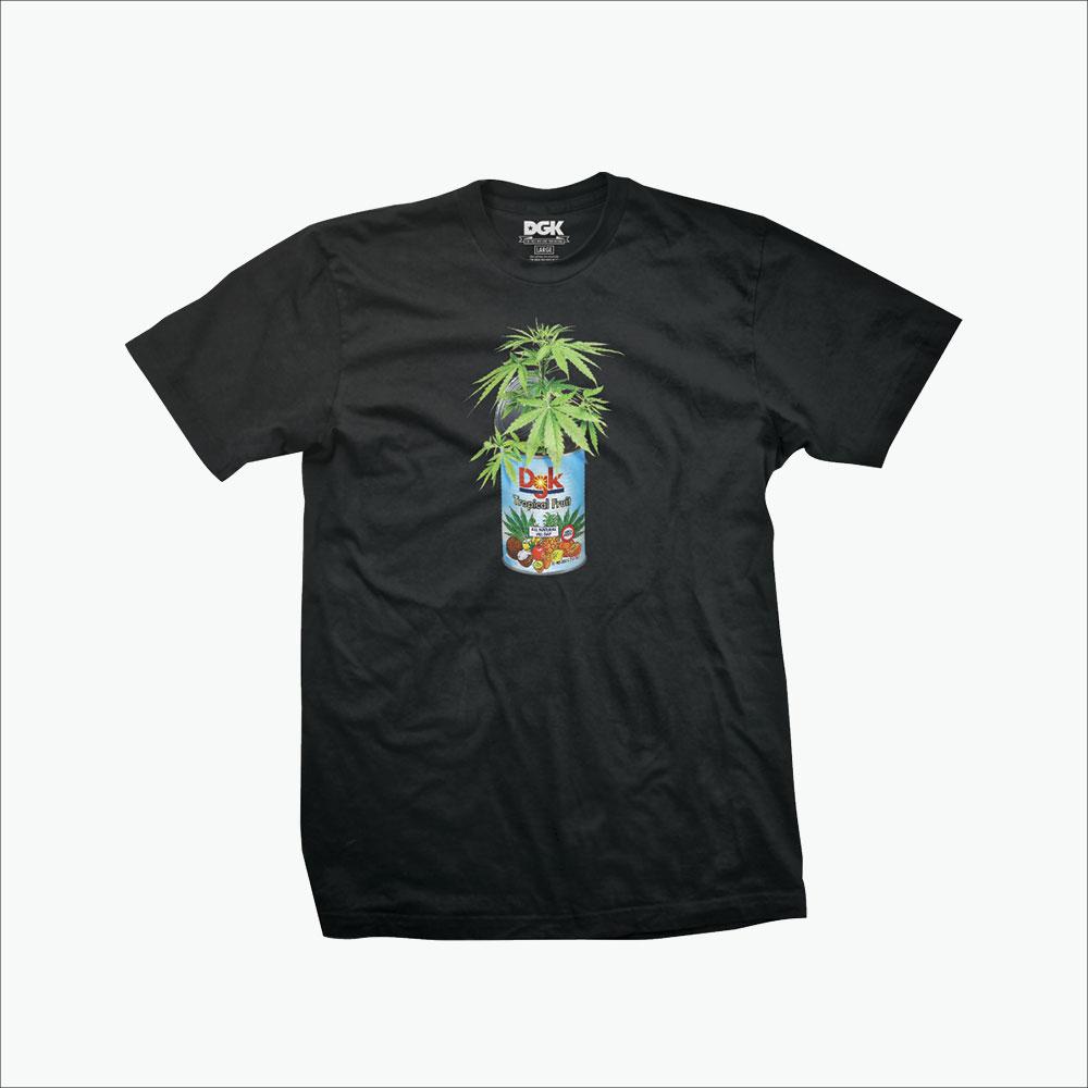[8DS1919000S] TEE TROPICAL FRUIT (S, BLACK)