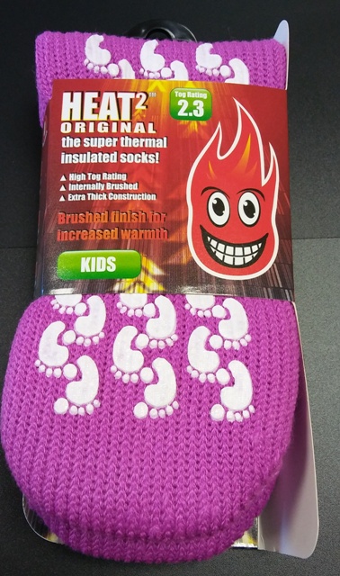 [234KH900XXS] HEAT2 SOCKS ABS GRIP KID PINK (XXS)