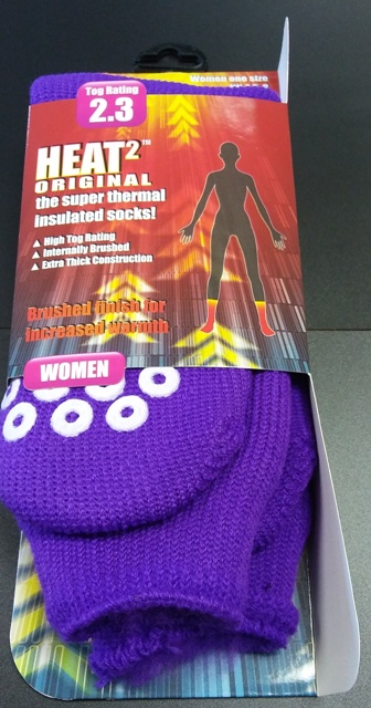 [234WH30000M] Heat2 Socks ABS Grip Women Purple 37-42