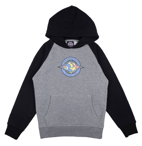 [2IF2110700S] YOUTH HOOD ESSENCE BLACK/HEATHER GREY (S)