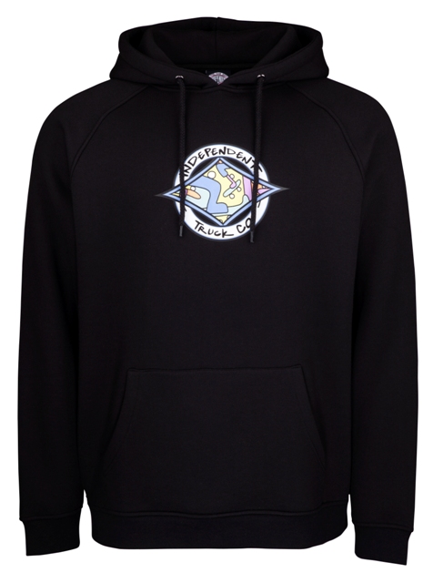 HOOD ESSENCE CROSS RAGLAN (S, BLACK/BLACK)