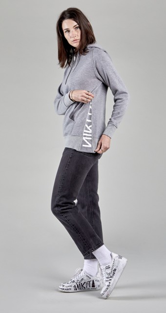 [7NK0504000S] HOOD W ARON HEATHER GREY