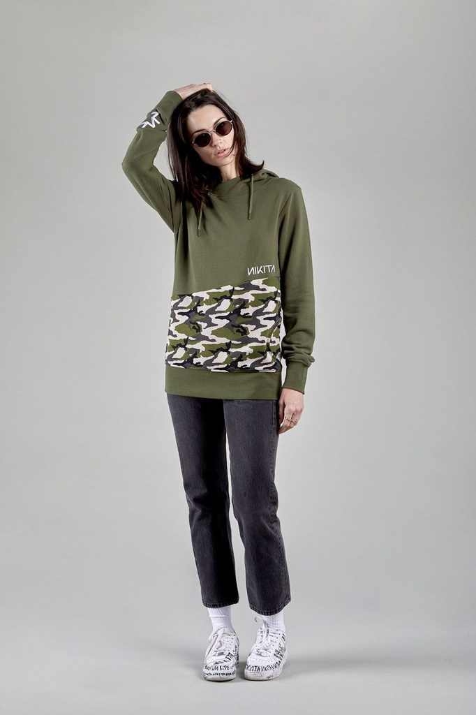 [7NK0504200S] HOOD W VIK OLIVE