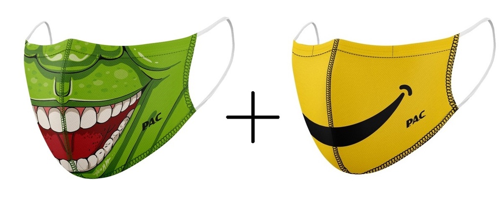 [88803001000] Mask Kids 1 Capa X2 Pack Green