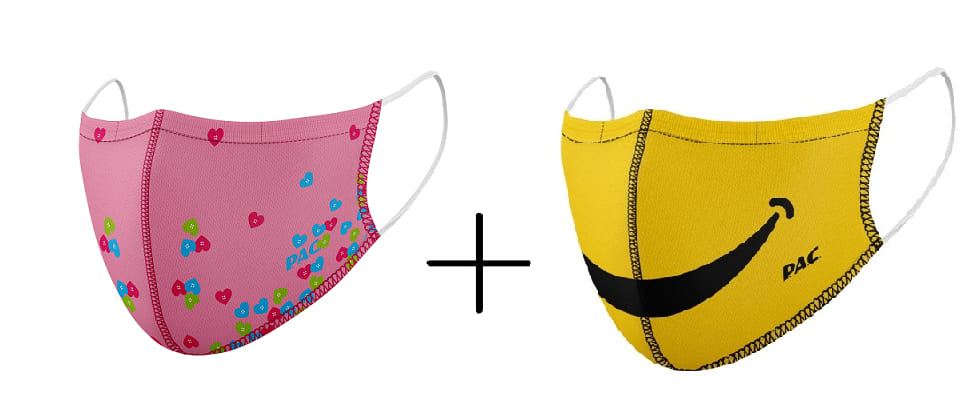 [88803002000] Mask Kids 1 Capa X2 Pack Hearts