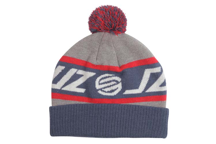 [3ABST015000] BEANIE STRIPKNOT BOBBLE (DARK HEATHER)