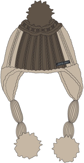 [9C75AX13000] WOMEN BEANIE TASSLE TAUPE/EARTH