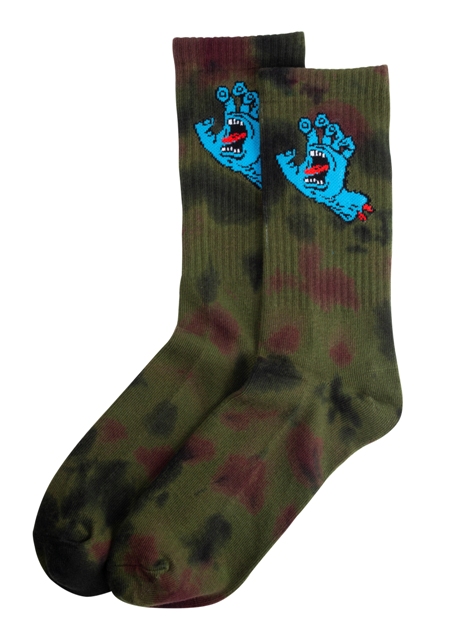 [3SF21149000] Socks Screaming Hand Tie Dye (BLACK/GRAPE)