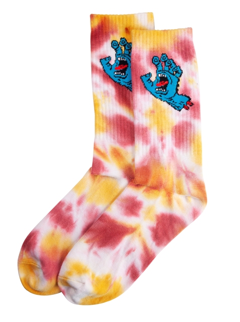 Socks Screaming Hand Tie Dye