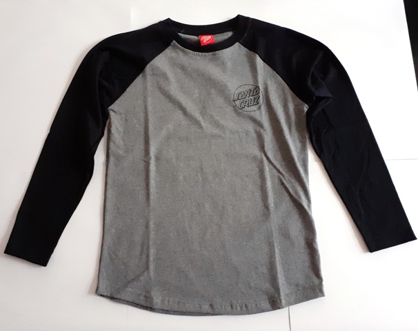 [3SF1926700M] Youth Tee L/S Opus Dot Baseball (BLACK/DARK HEATHER, M)