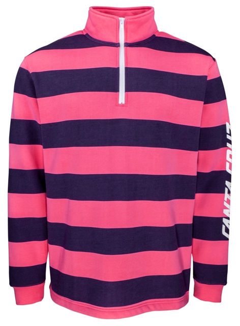 [3SF1912400M] CREW RUN UP 1/4 ZIP ORCHID PINK