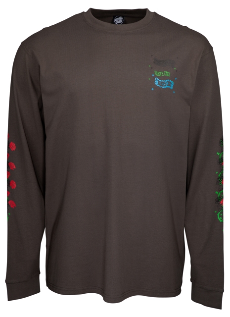 [3SS2122100M] Tee L/S Dressen Roses (WASHED BLACK, M)