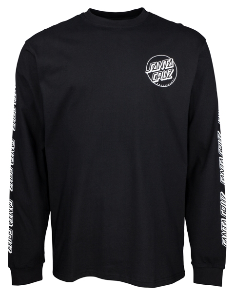 [3SF2016700S] Tee L/S Opus Dot Sleeves Black (S)