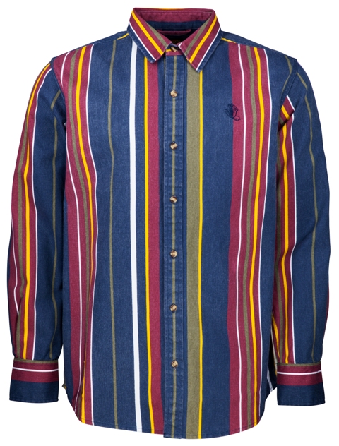 [3SS2005400M] SHIRT 2ND HAND NAVY STRIPE