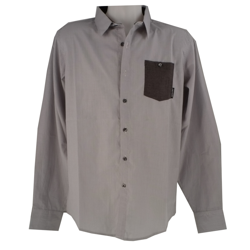 [3STC000600L] Shirt Cutdown Grey Stripe (L)