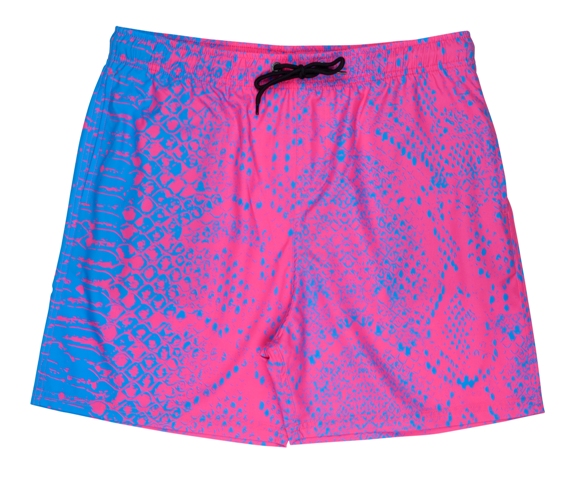 [3SS2109200M] SWIMSHORT SCALES CYAN/PINK (M)