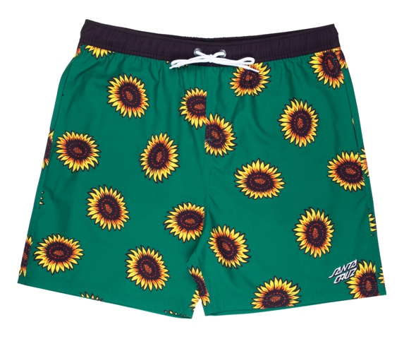 [3SS2109400M] SWIMSHORT SUNFLOWERS (M, Black)
