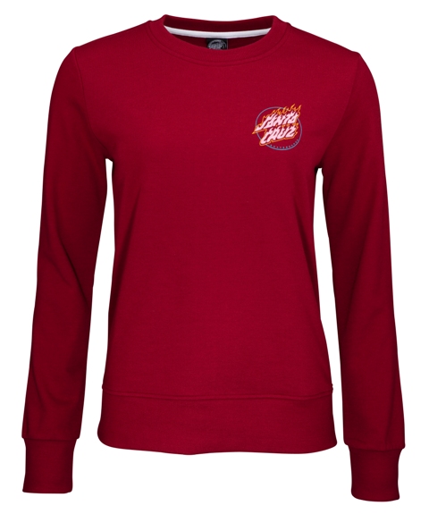 [3SGF1032008] Crew Absent Flame Dot Ruby Red