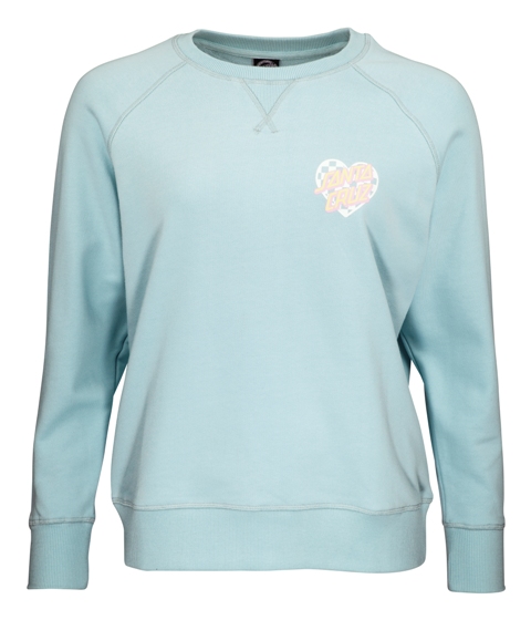 [3SGF1031008] Crew Heart Dot Check Sea Blue