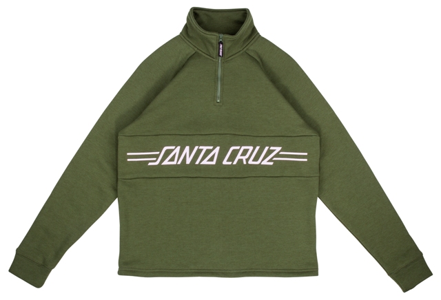 [3SGF1933008] Crew Pinline 1/4 Zip Military Green