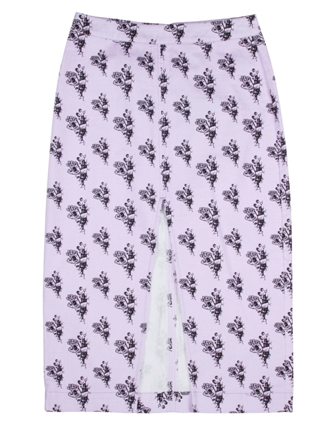 [3SGF1953008] Womens Wall Hand Lilac/Black Skirt