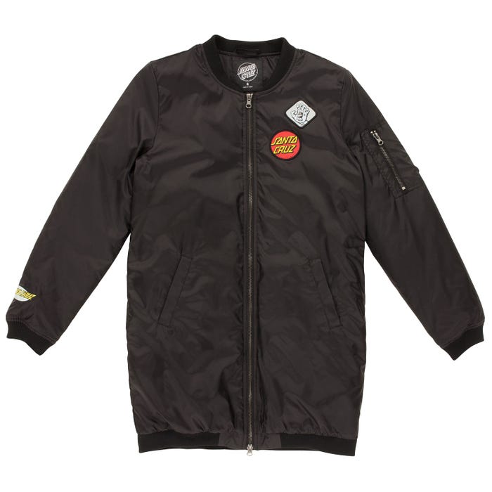 [3SGF1843006] JACKET WOMEN PATCHED BOMBER BLACK (6)