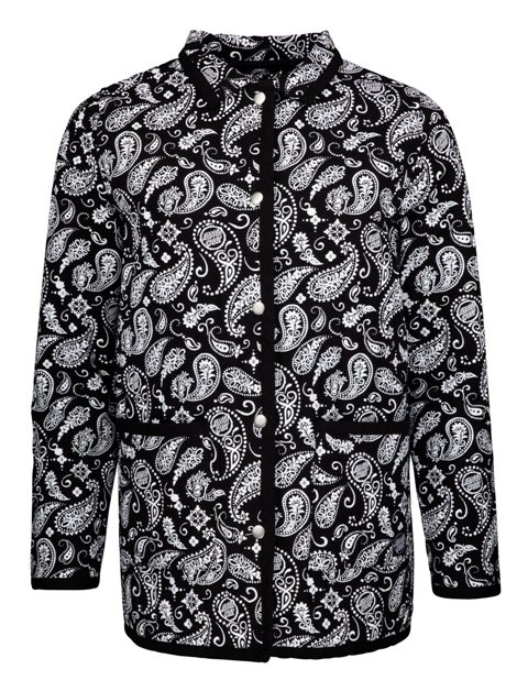 [3SGF1056008] JACKET WOMEN SCREAMING PAISLEY BLACK/WHITE