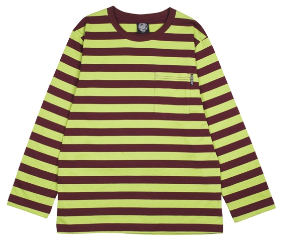 [3SGF2028008] Tee L/S Classic Strip Pocket Port/Green