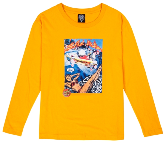 [3SGF9023008] Tee L/S Hello STEVE? Tangerine