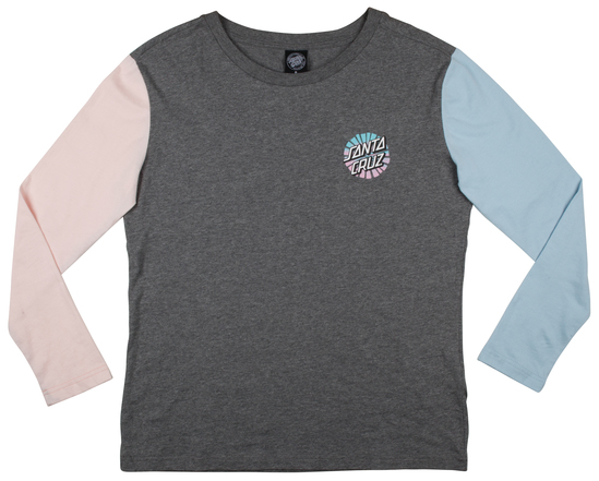 [3SGF170900S] Women Top Rays L/S Contrast Grey Heather