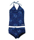 [1E109B4000M] Swimwear Spritz Women Tankini Blue P