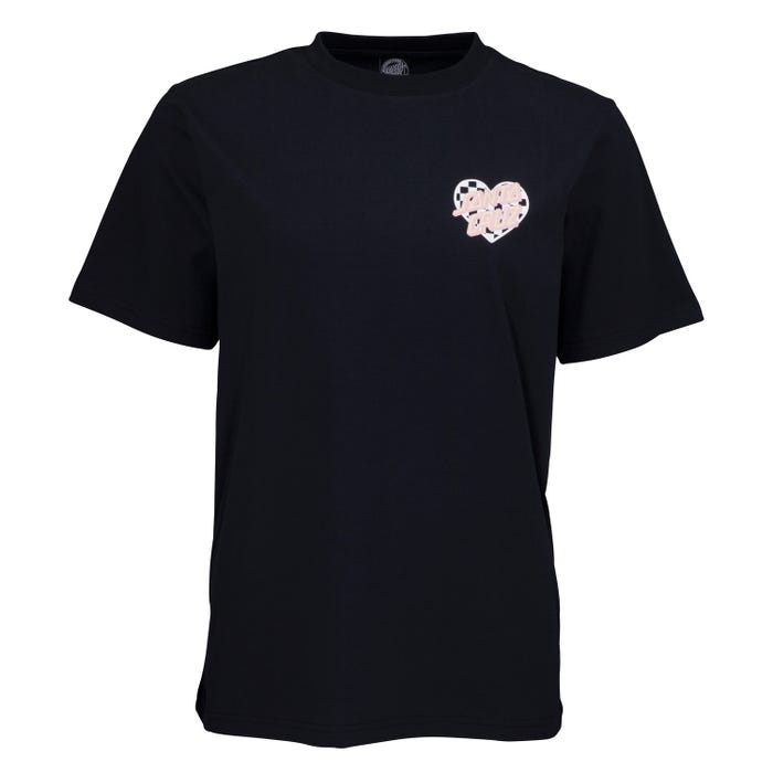 [3SGF1010006] Women Tee Heart Dot Check (Black, 6)
