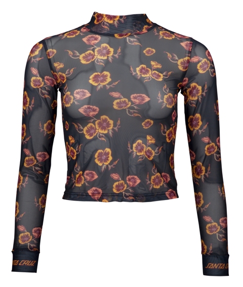 [3SGS1030006] Top Poppy Mesh Poppy Print (6)