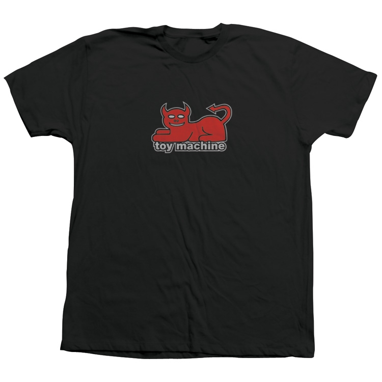 [5TMTS00100M] Tee Devil Cat (Black, M)