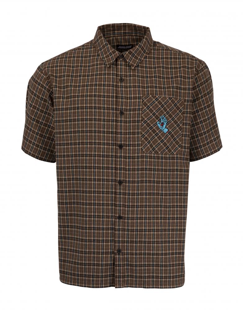 [3SS2206700S] Shirt Mini Hand S/S (BROWN CHECK, S)