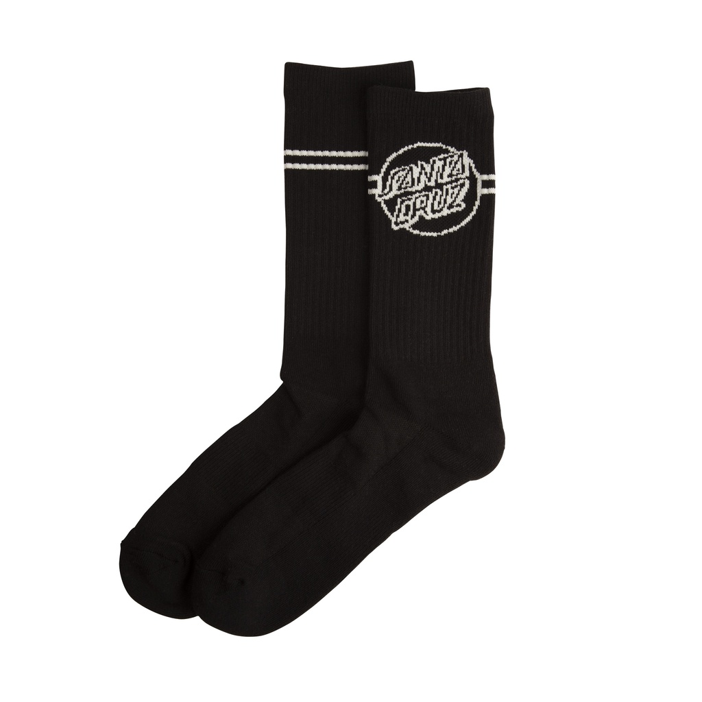 [3SS22178000] Socks Opus Dot Stripes (Black / Ice Blue)