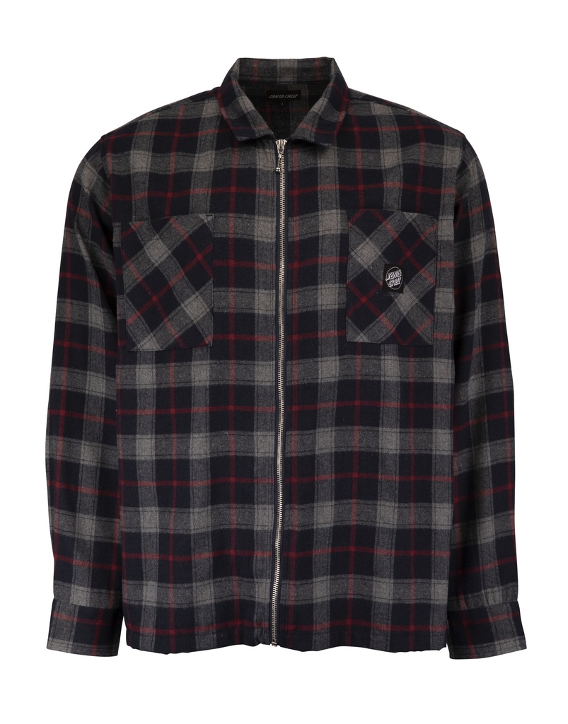 [3SS2229100M] Shirt L/S El Jefe (GREY CHECK, M)